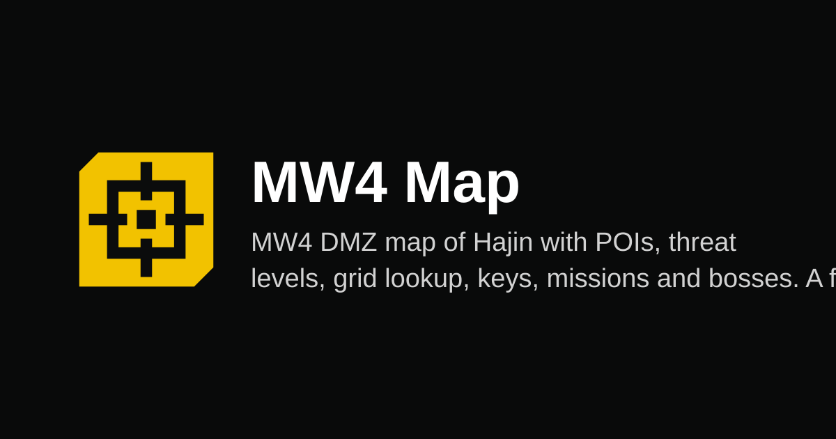 MW4 DMZ Map: Hajin Interactive Map, POIs & Grid